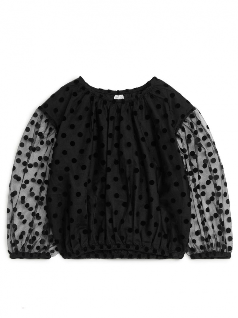 Bluza Arket Tulle Fete Negrii | Romania-NWTP07354