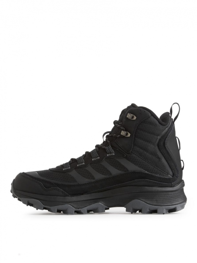 Bocanci Munte Arket Merrell Moab Speed Thermo Mid-High Impermeabili Hikers Barbati Negrii | Romania-SBHP57216