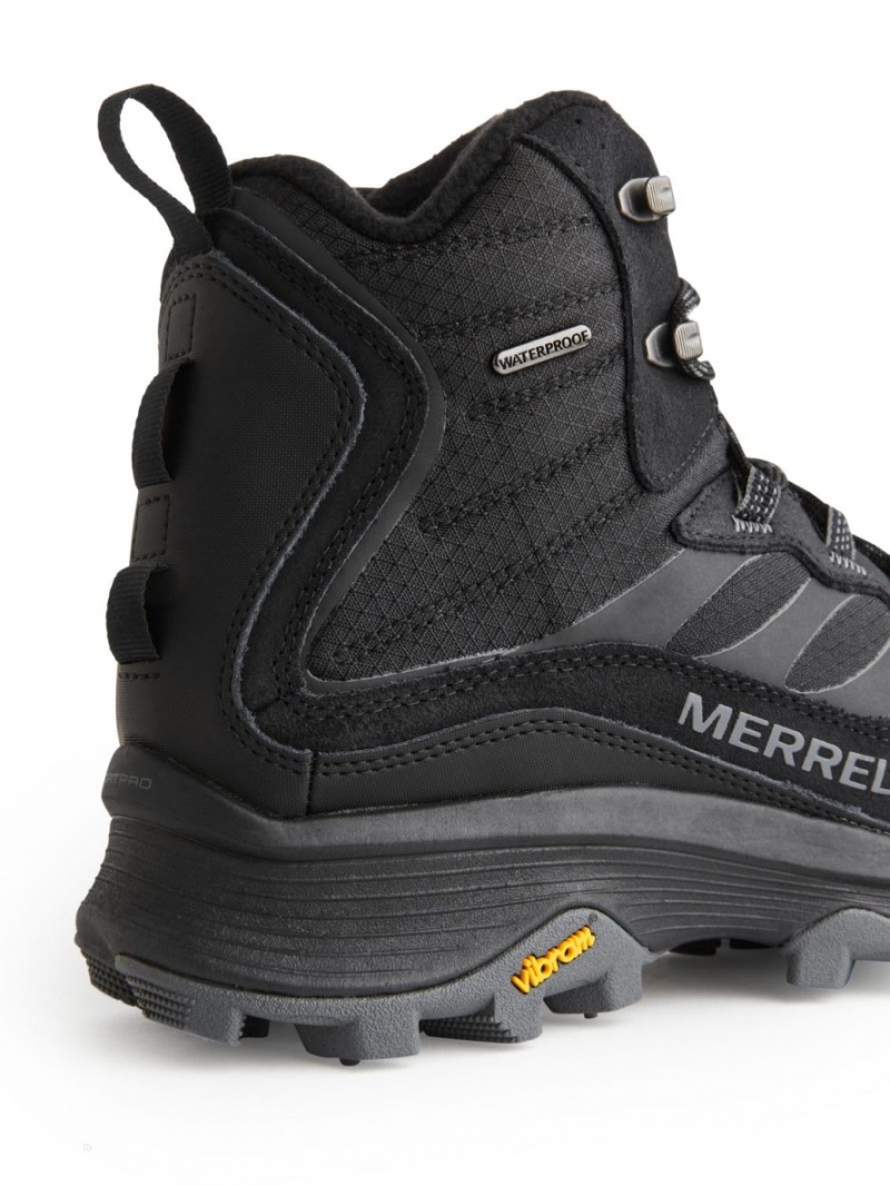 Bocanci Munte Arket Merrell Moab Speed Thermo Mid-High Impermeabili Hikers Barbati Negrii | Romania-SBHP57216