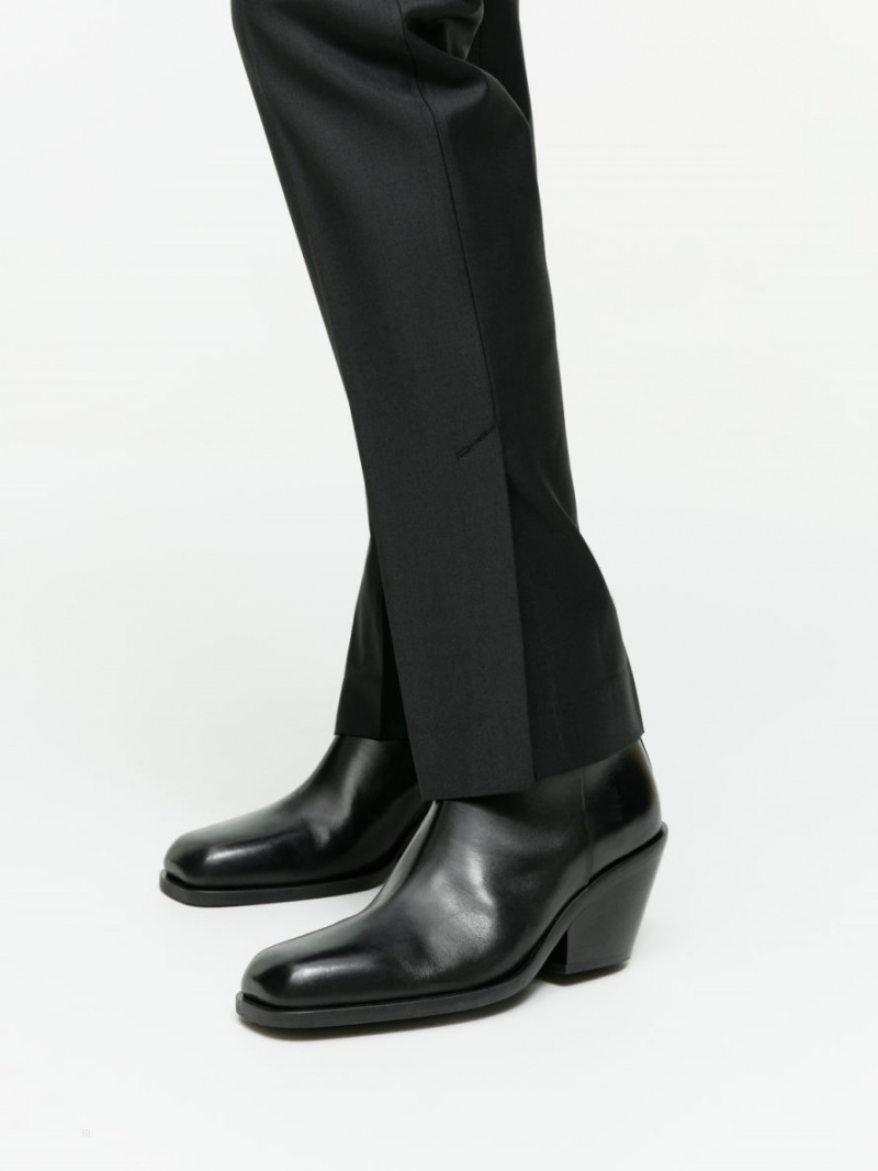 Botine Arket Piele Dama Negrii | Romania-CPJF61507
