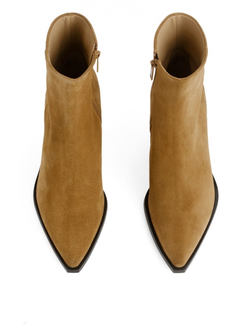 Botine Arket Piele Intoarsa Dama Bej | Romania-BAQO10526