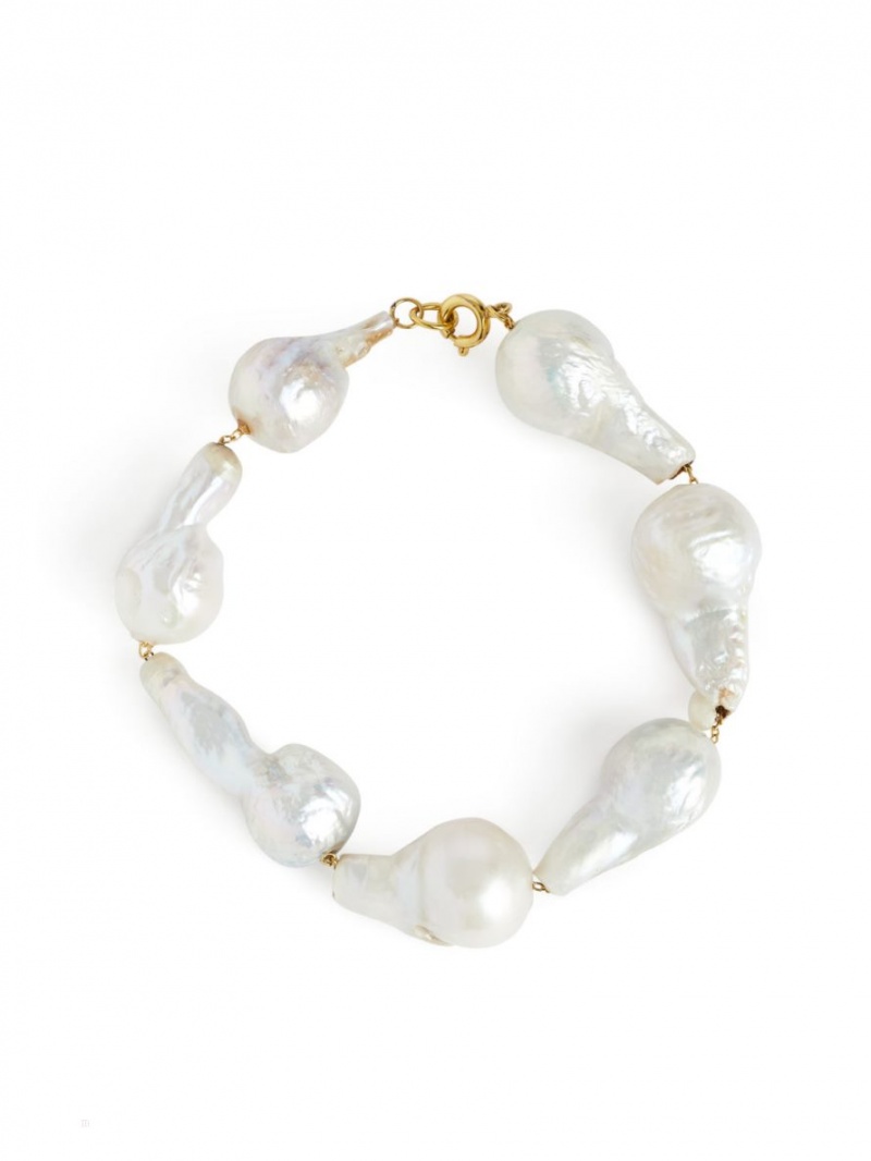Bratara Arket Freshwater Pearl Dama Aurii Albi | Romania-UPNS06341