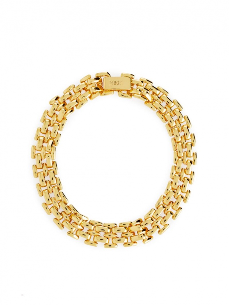 Bratara Arket Gold-Plated Chain Dama Aurii | Romania-HLND31578