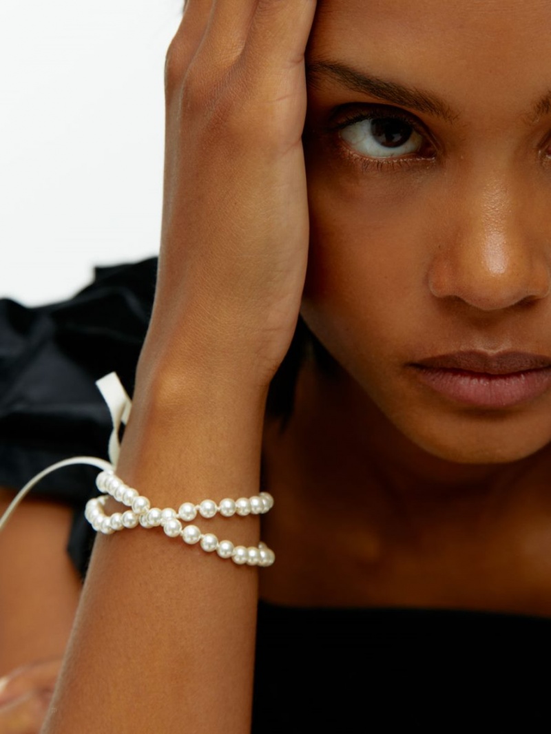 Bratara Arket Tie Pearl Dama Albi | Romania-MIXV52783