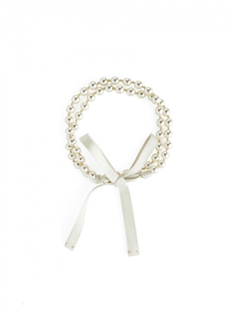 Bratara Arket Tie Pearl Dama Albi | Romania-MIXV52783