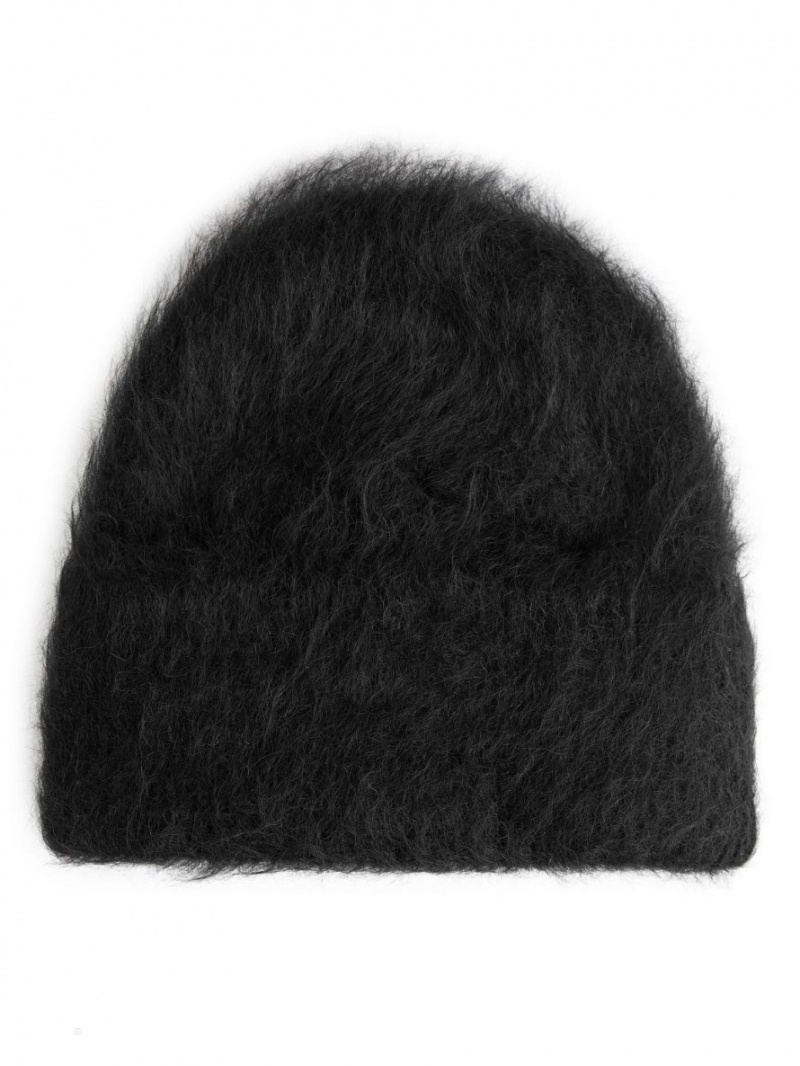 Caciula Arket Brushed Mohair Blend Dama Negrii | Romania-UCLS37894