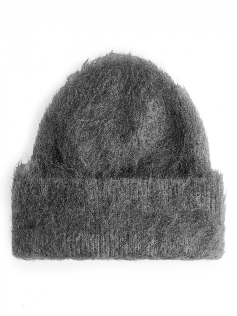 Caciula Arket Brushed Mohair Blend Dama Gri | Romania-WBMH83792