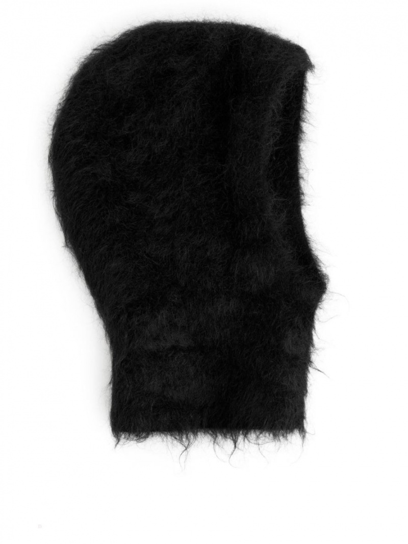 Caciula Arket Brushed Mohair Blend Hood Dama Negrii | Romania-TBGW15089