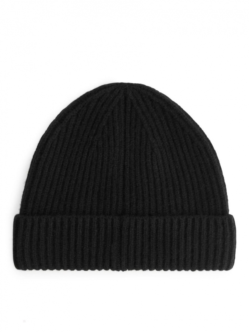 Caciula Arket Cashmere Blend Barbati Negrii | Romania-CFGH05328