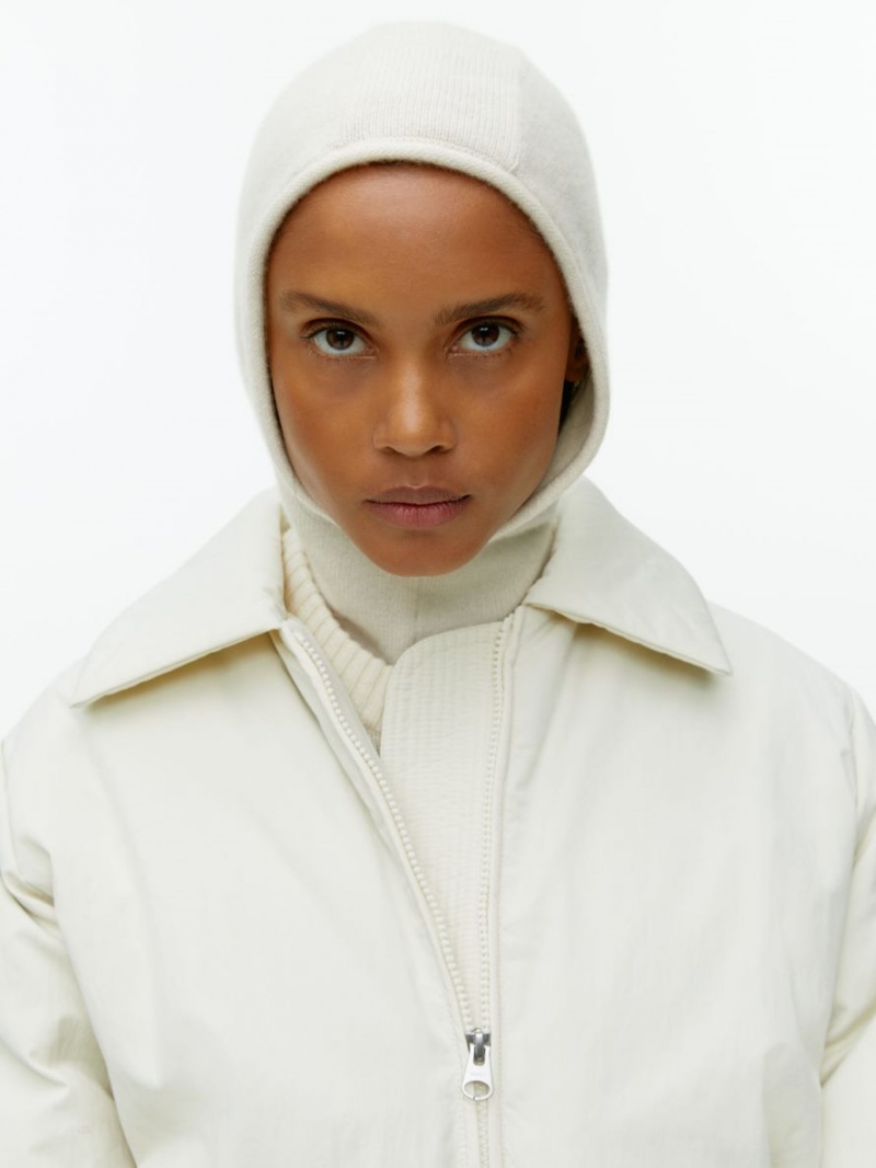 Caciula Arket Cashmere Hood Dama Albi | Romania-MSDP61503