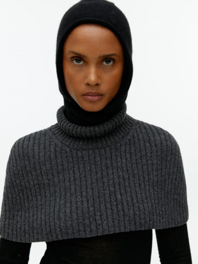 Caciula Arket Cashmere Hood Dama Negrii | Romania-ZSQB02694
