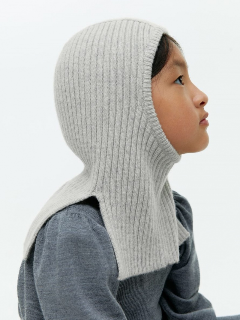 Caciula Arket Fitted Lână Hood Fete Gri | Romania-HOWE78053