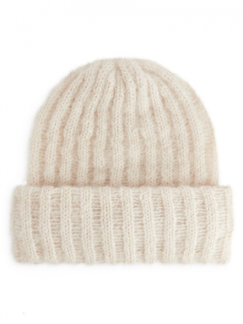 Caciula Arket Lână-Mohair Dama Albi | Romania-HPIW76824