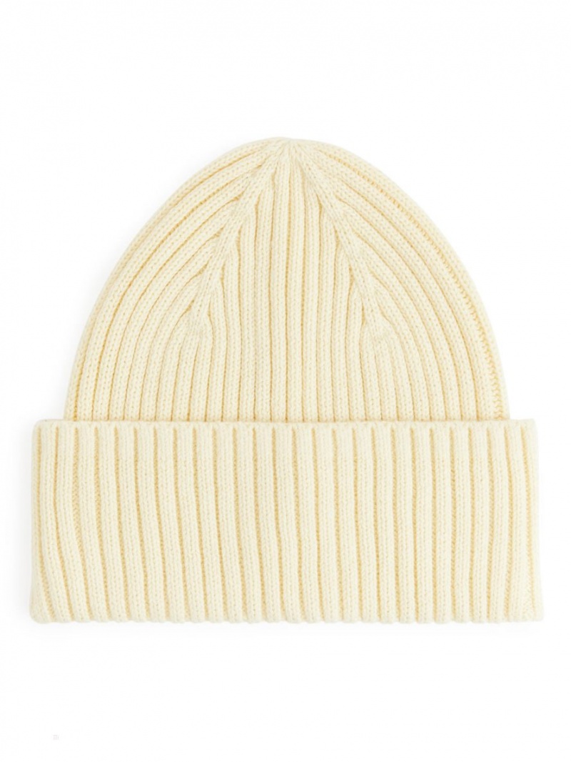 Caciula Arket Rib Knit Dama Galbeni Deschis | Romania-RBAV89036