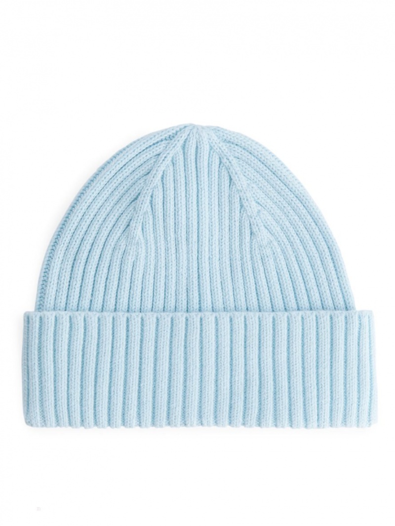 Caciula Arket Rib Knit Fete Albastri Deschis | Romania-OZNP71386