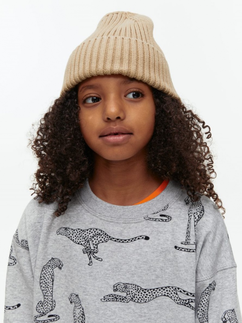 Caciula Arket Rib Knit Fete Bej | Romania-NXTS57268