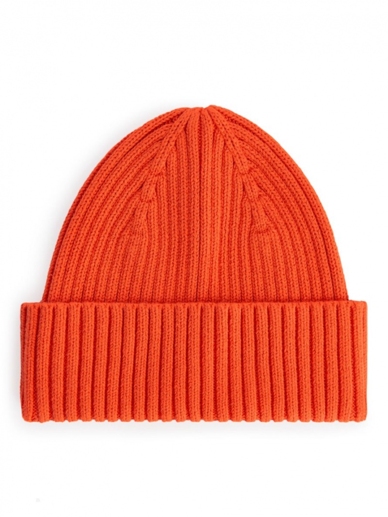 Caciula Arket Rib Knit Fete Portocalii | Romania-DKTI80364