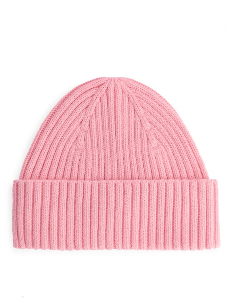 Caciula Arket Rib Knit Fete Roz Deschis | Romania-QYBA12387