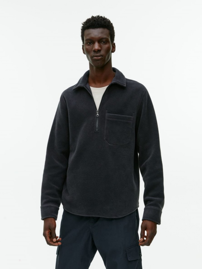 Camasa Arket Active Fleece Barbati Negrii | Romania-BIMQ15827