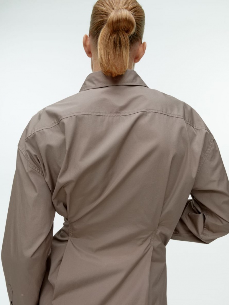 Camasa Arket Asymmetric Wrap Dama Gri | Romania-PCWZ92014