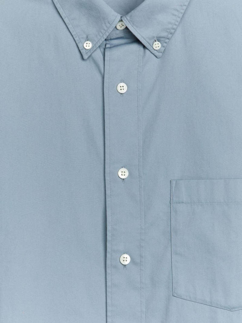 Camasa Arket Bumbac Twill Barbati Albastri | Romania-GNWY04162