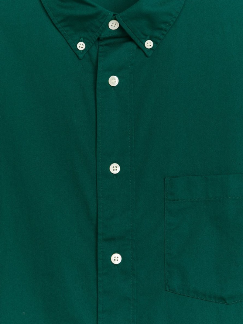 Camasa Arket Bumbac Twill Barbati Verzi Inchis | Romania-BFUP52968