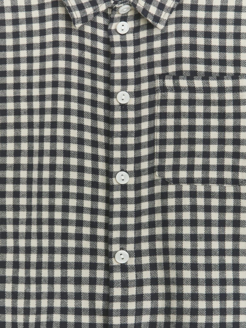 Camasa Arket Checked Flannel Baieti Negrii Albi | Romania-LBXQ42597