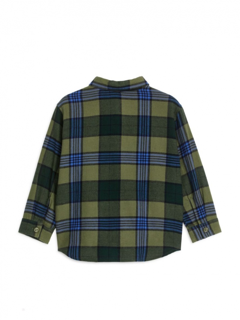 Camasa Arket Checked Flannel Baieti Verzi Albastri | Romania-CBTG87019