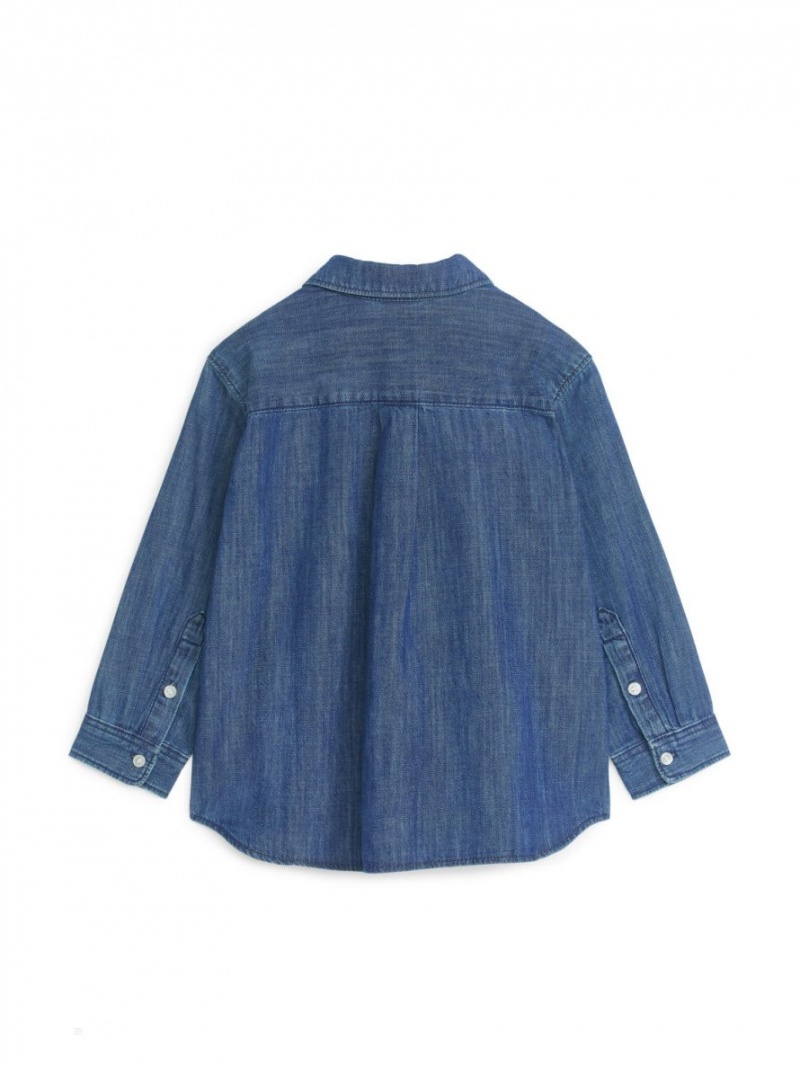 Camasa Arket Denim Baieti Albastri | Romania-ZHTA41398