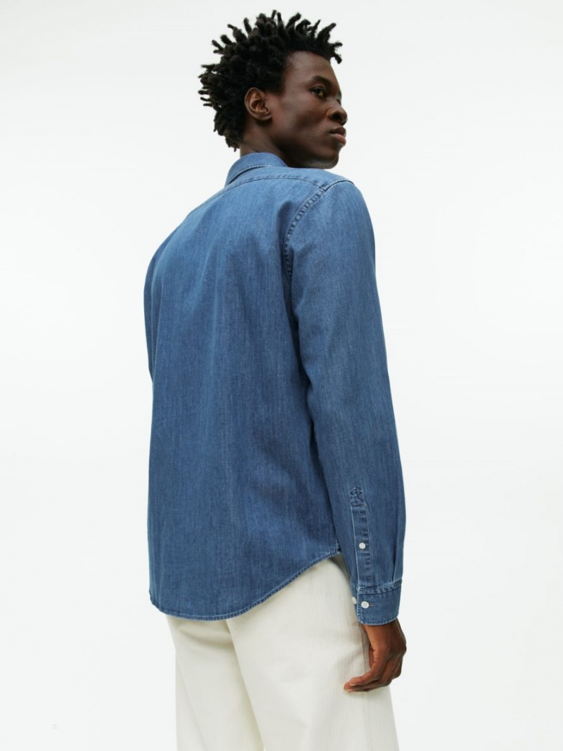 Camasa Arket Denim Barbati Albastri | Romania-EIZR92504