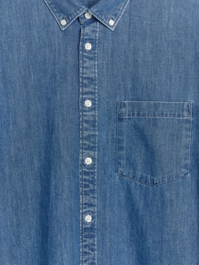 Camasa Arket Denim Barbati Albastri | Romania-EIZR92504