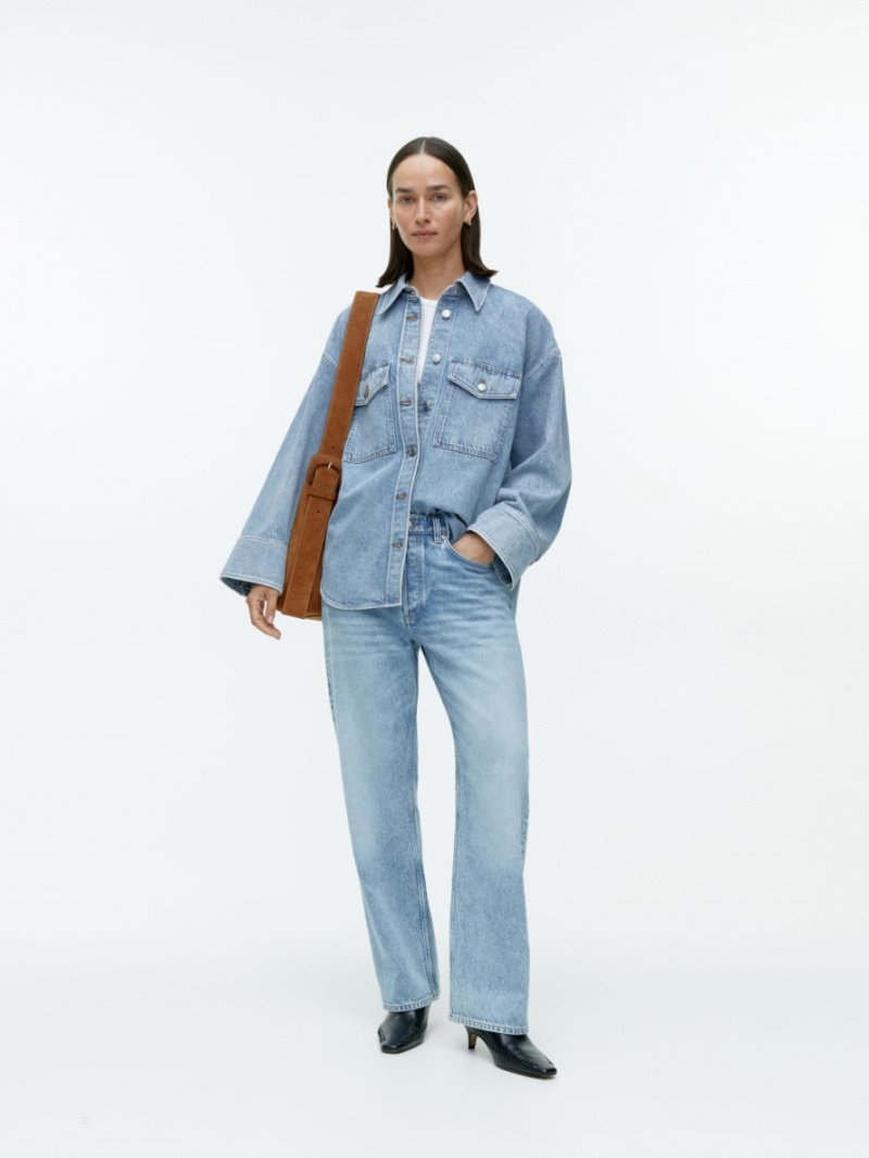 Camasa Arket Denim Dama Albastri Deschis | Romania-GQHE62758