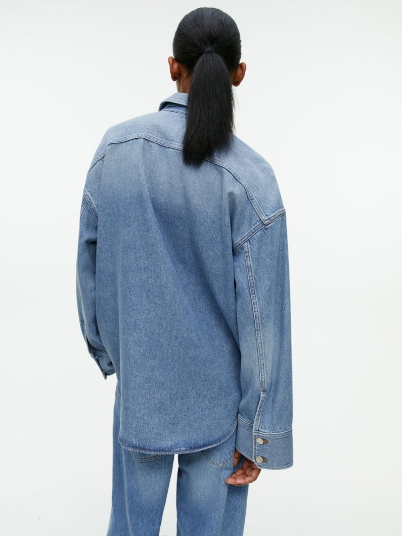 Camasa Arket Denim Dama Albastri | Romania-OGVH53207