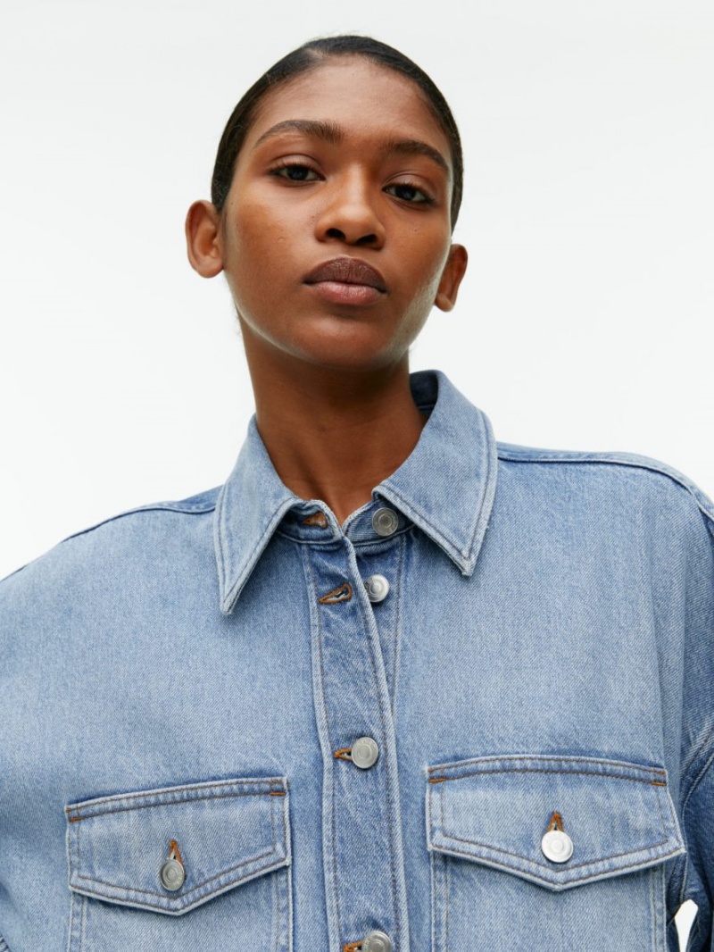 Camasa Arket Denim Dama Albastri | Romania-OGVH53207