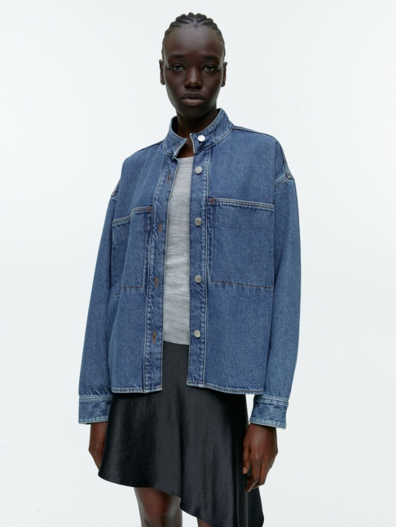 Camasa Arket Denim Dama Albastri | Romania-SIRT53167