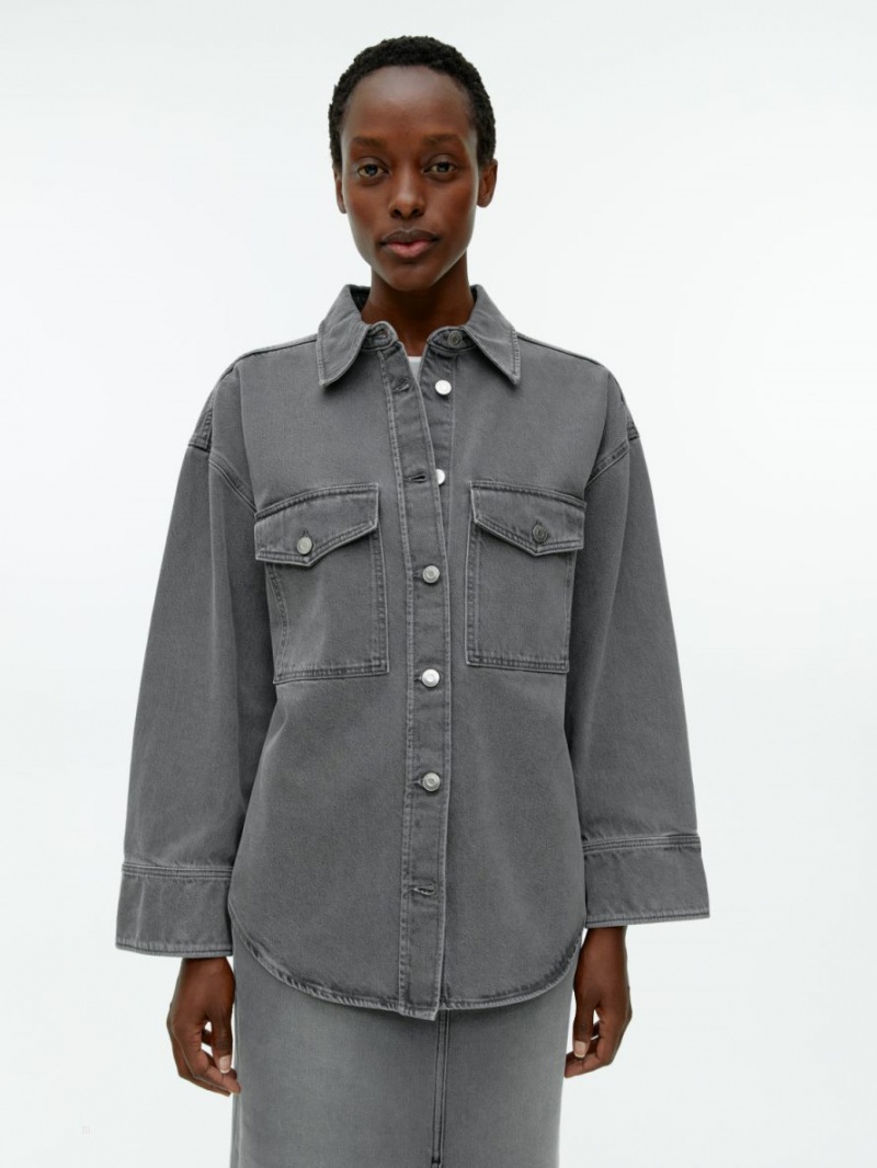 Camasa Arket Denim Dama Gri | Romania-GZHV37029