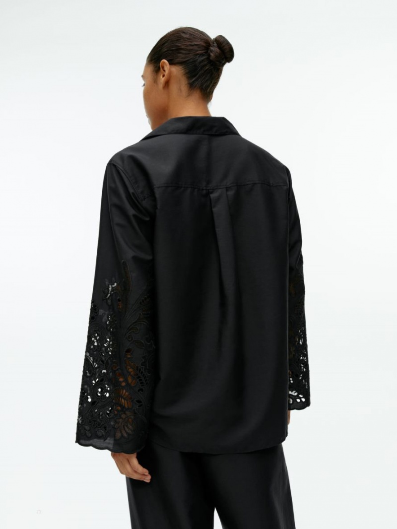 Camasa Arket Embroidered Dama Negrii | Romania-LDRJ20716