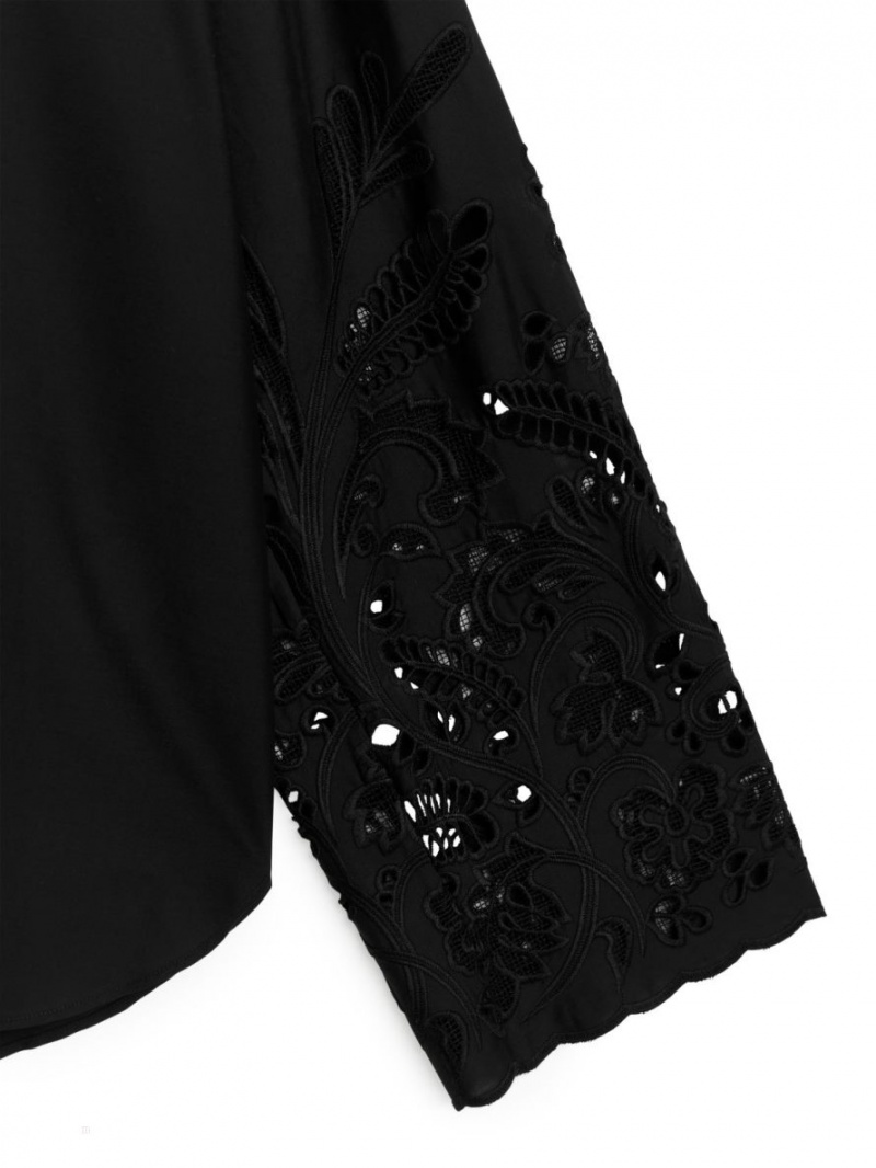 Camasa Arket Embroidered Dama Negrii | Romania-LDRJ20716