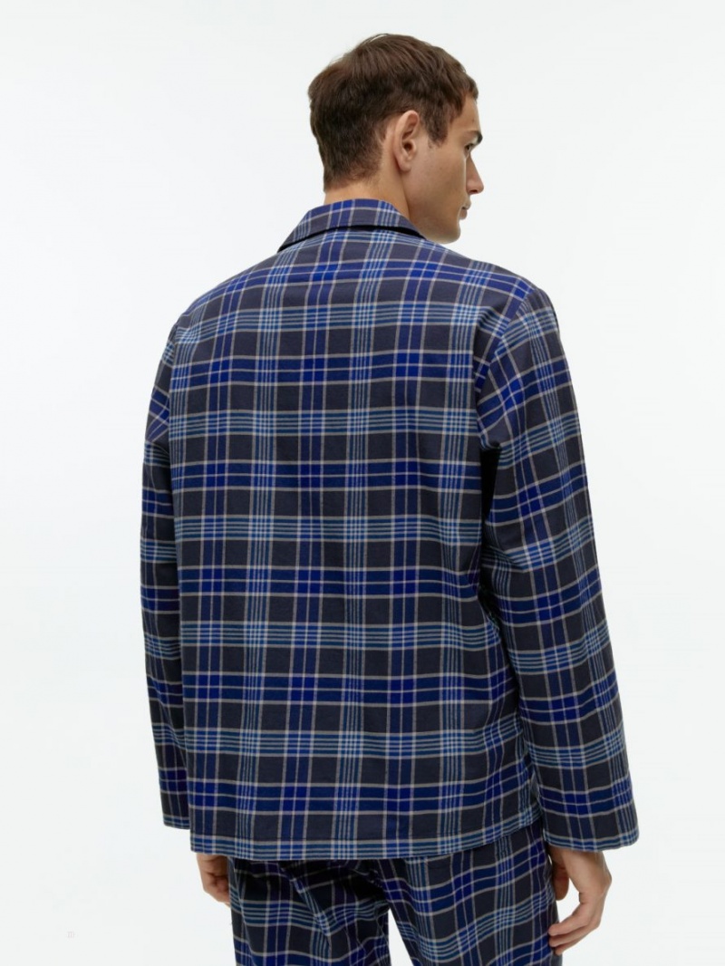 Camasa Arket Flannel Pyjama Barbati Albastri | Romania-ZSPC34108