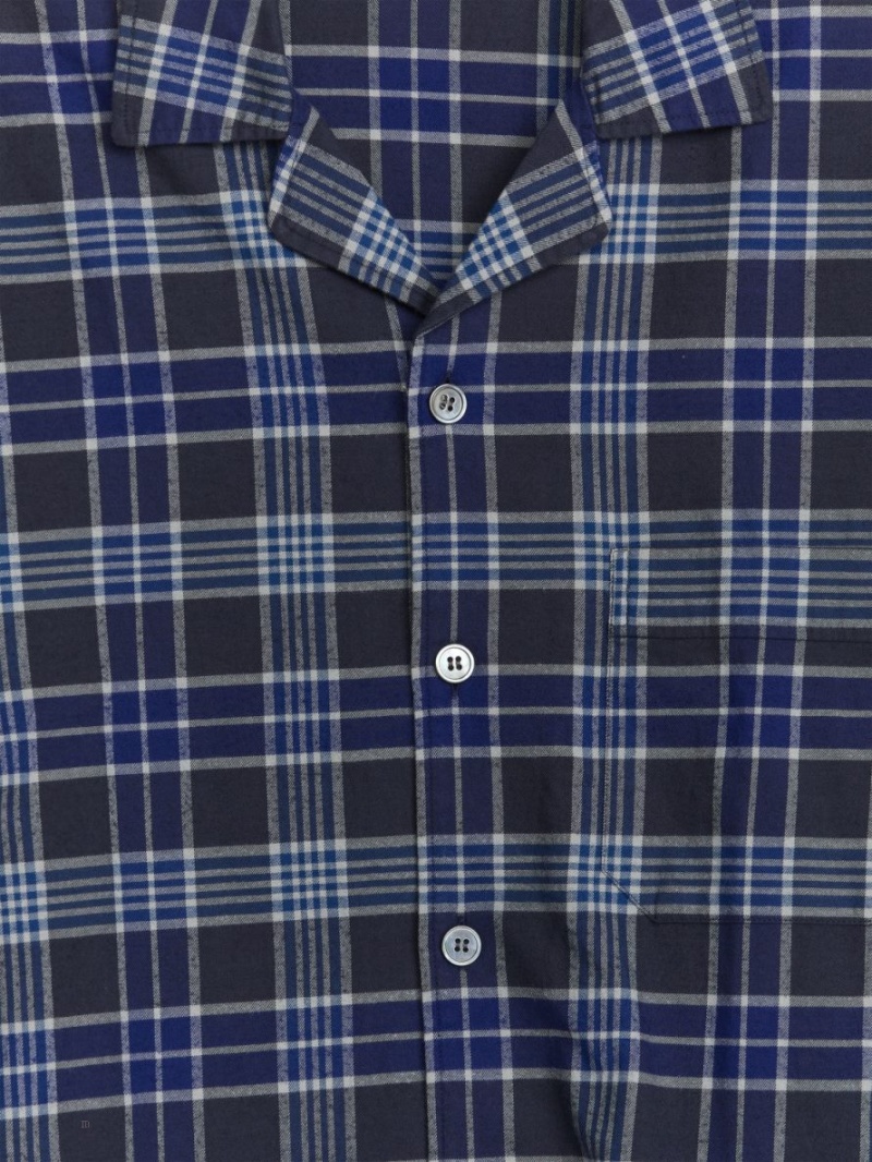 Camasa Arket Flannel Pyjama Barbati Albastri | Romania-ZSPC34108