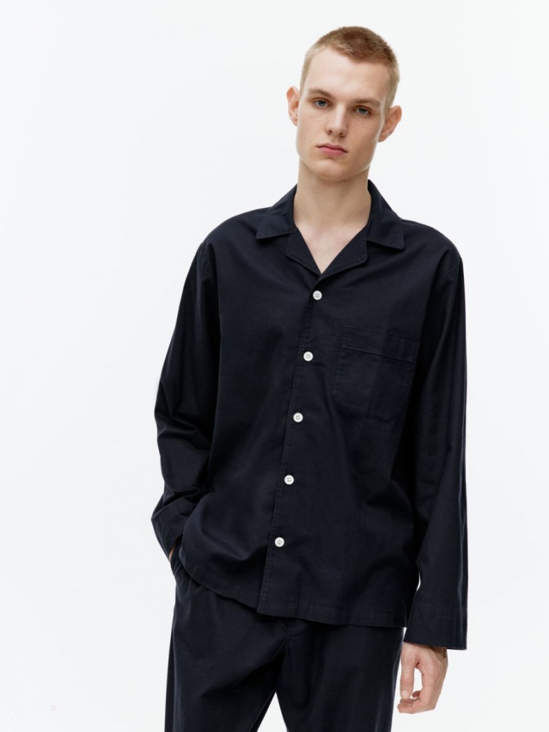 Camasa Arket Flannel Pyjama Barbati Albastri Inchis | Romania-UGHA21078