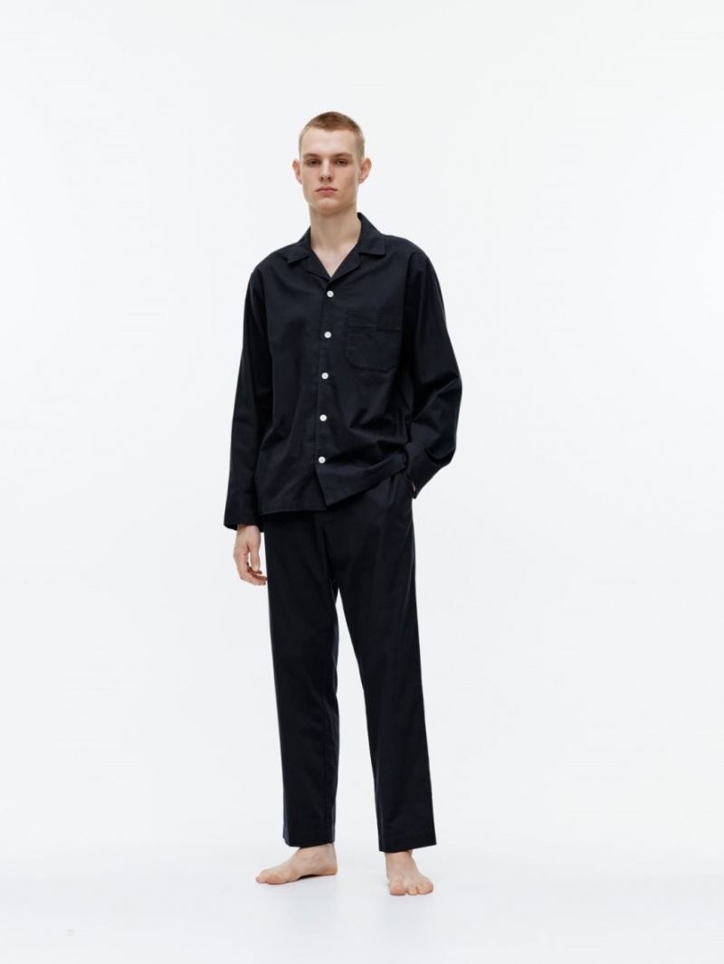 Camasa Arket Flannel Pyjama Barbati Albastri Inchis | Romania-UGHA21078