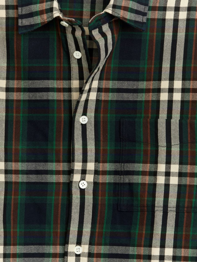 Camasa Arket Heavy Flannel Barbati Albastri Inchis Verzi | Romania-ZNSB98406