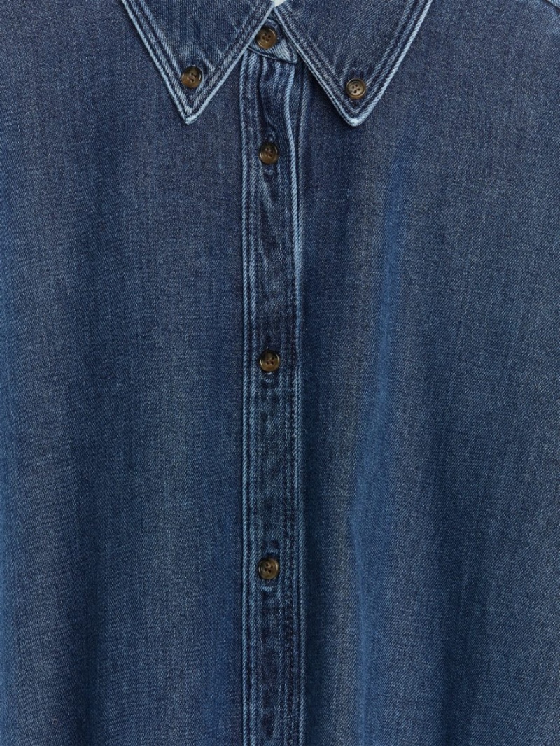 Camasa Arket Oversized Denim Dama Albastri Inchis | Romania-EJQX64318