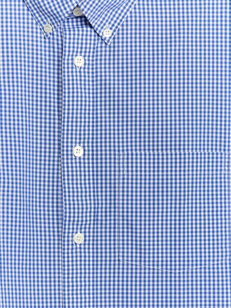 Camasa Arket Oversized Gingham Barbati Albi Albastri | Romania-THVZ85496