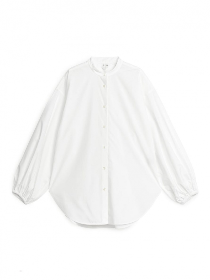 Camasa Arket Poplin Dama Albi | Romania-GLSD49873