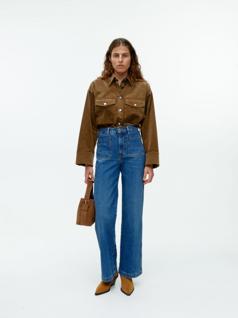 Camasa Arket Relaxed Corduroy Dama Maro | Romania-ZQLU50821
