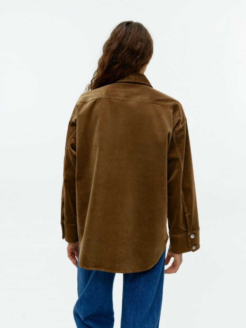 Camasa Arket Relaxed Corduroy Dama Maro | Romania-ZQLU50821