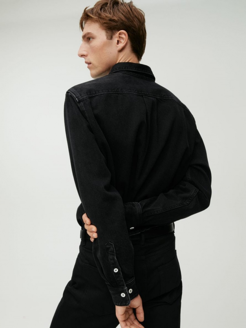 Camasa Arket Relaxed Denim Barbati Gri | Romania-TCJG42857