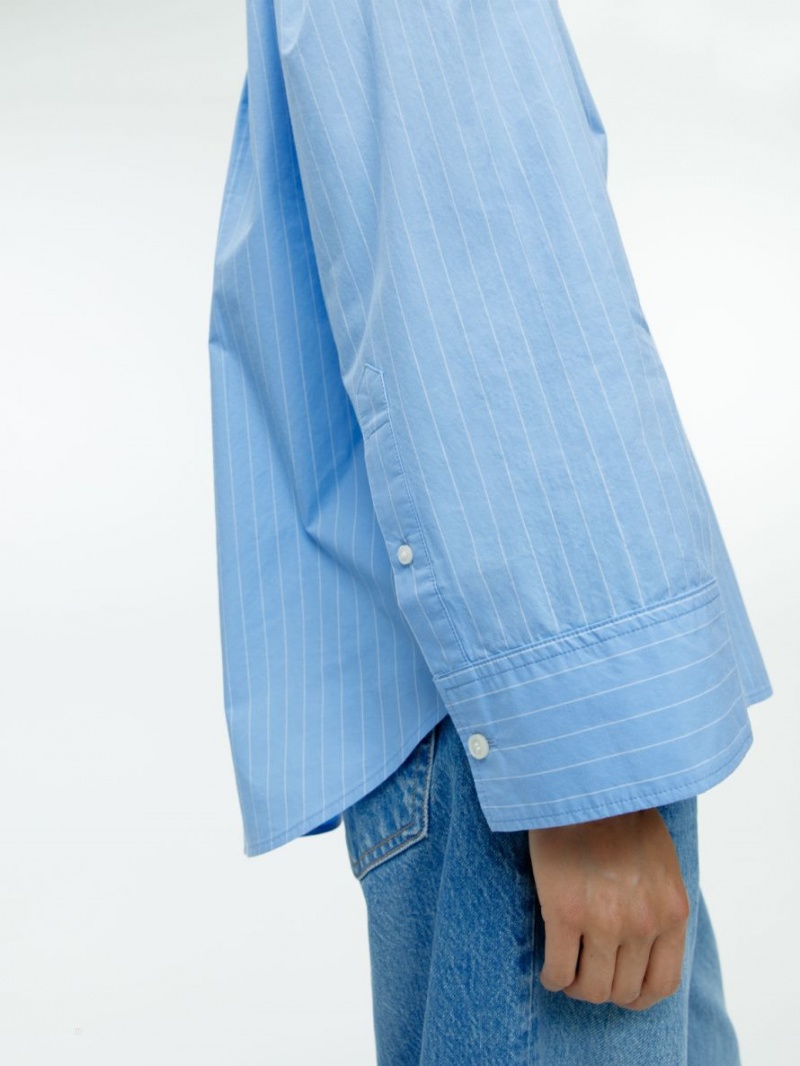Camasa Arket Relaxed Poplin Dama Albastri | Romania-RSEW87315